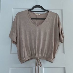 Taupe cinched crop top size M